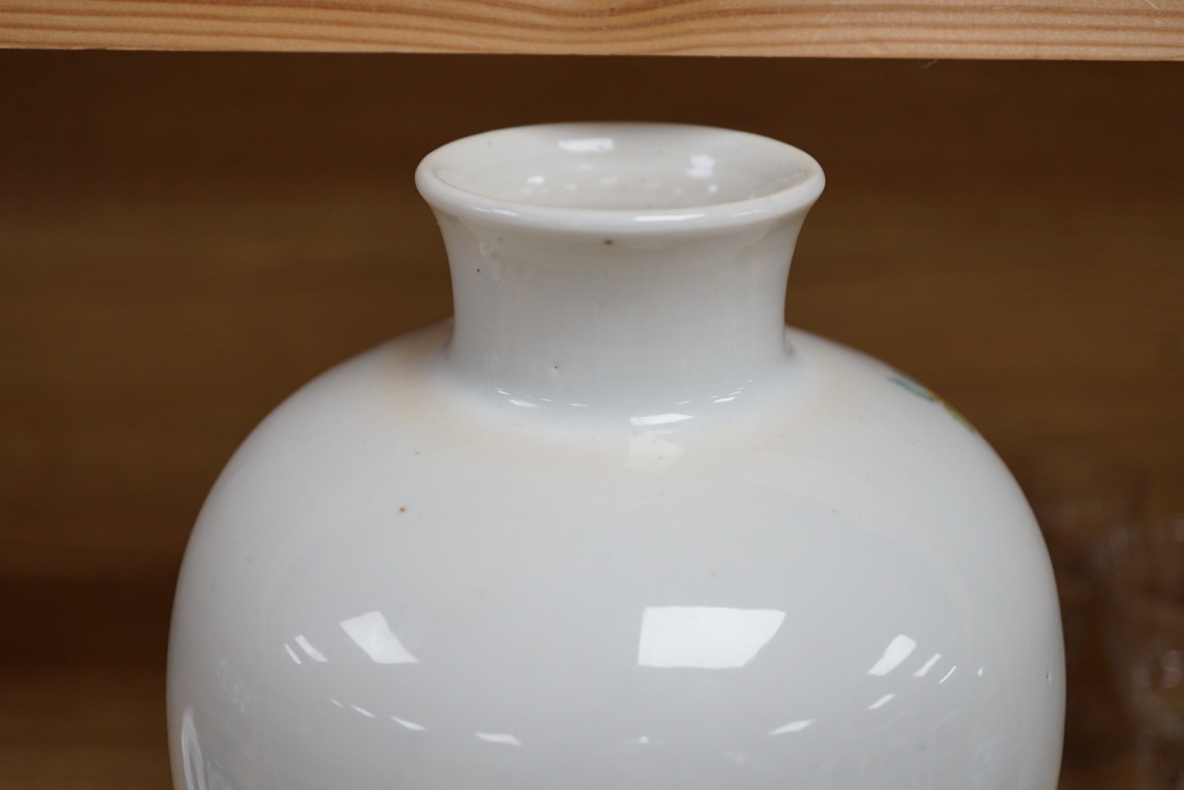 A Chinese famille rose baluster vase, 30cm